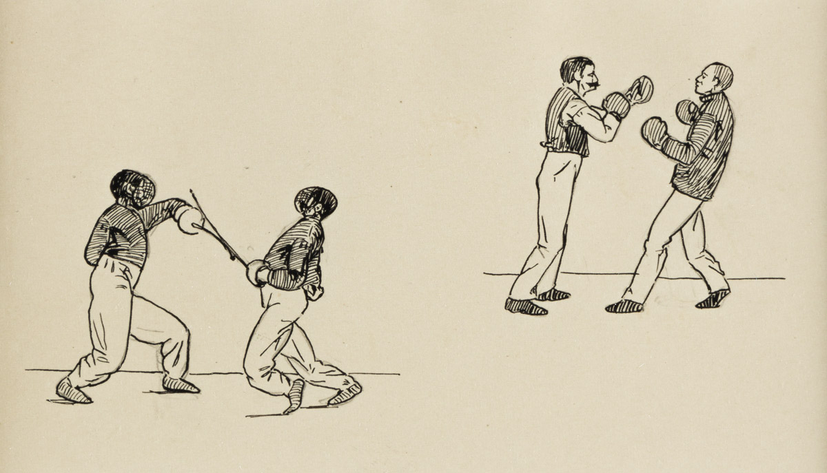 EDWARD HOPPER Study of Fencers and Boxers.